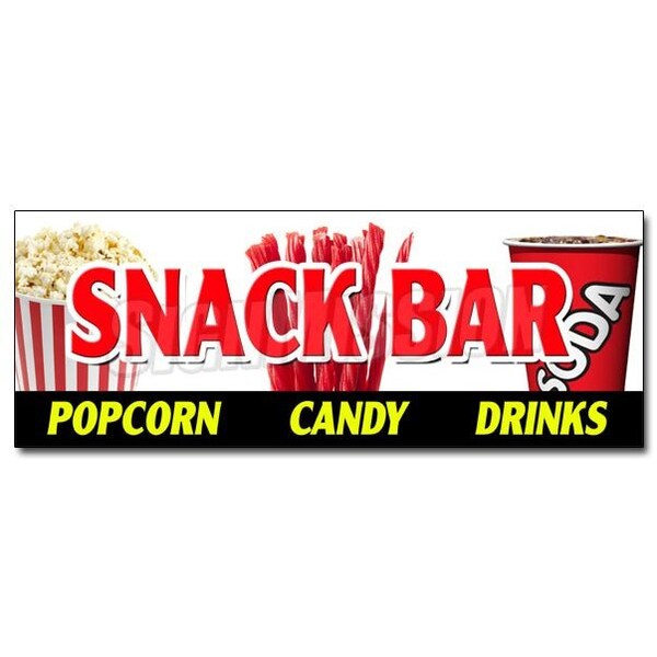 SNACK BAR CANDY POPCORN DRINKSsticker cold sandwiches kettle corn, D-36 Snack Bar Candy Popcorn